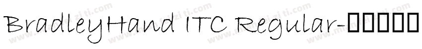 BradleyHand ITC Regular字体转换